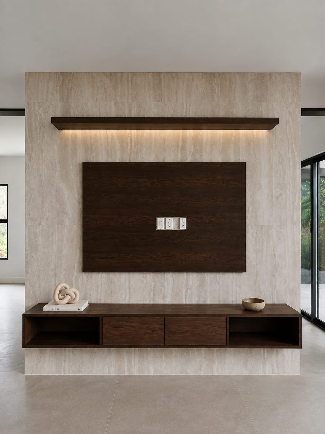 Custom wall units and media walls by MC Millwork